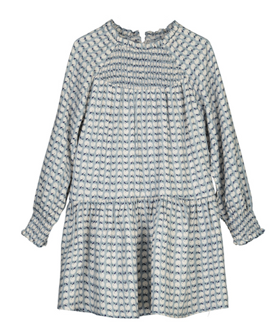 Slate Blue Smocked Dress
