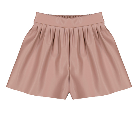 Mauve Faux Leather Shorts