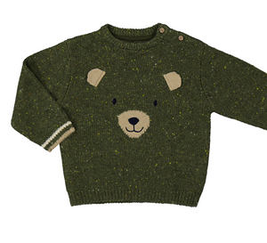 Olive Bear Sweater