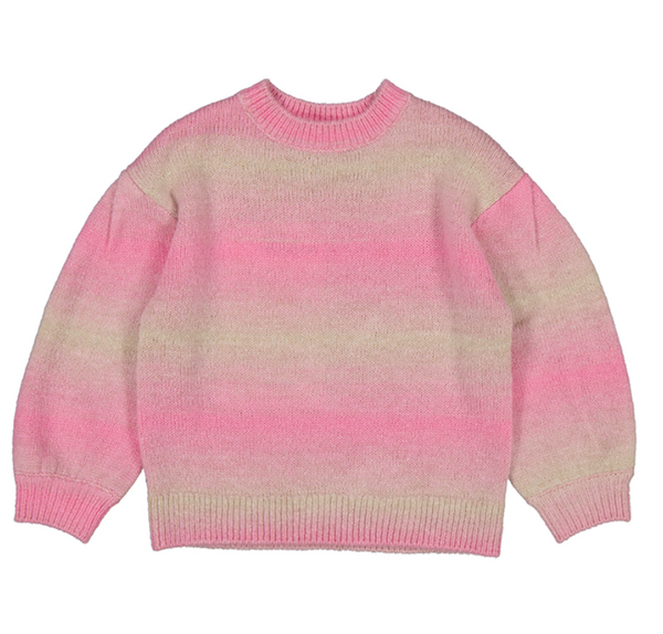 Pink & Tan Sweater