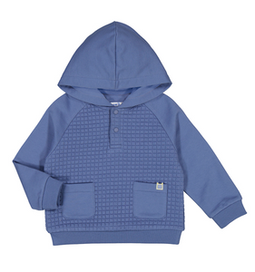 Waffle Slate Blue Hoodie