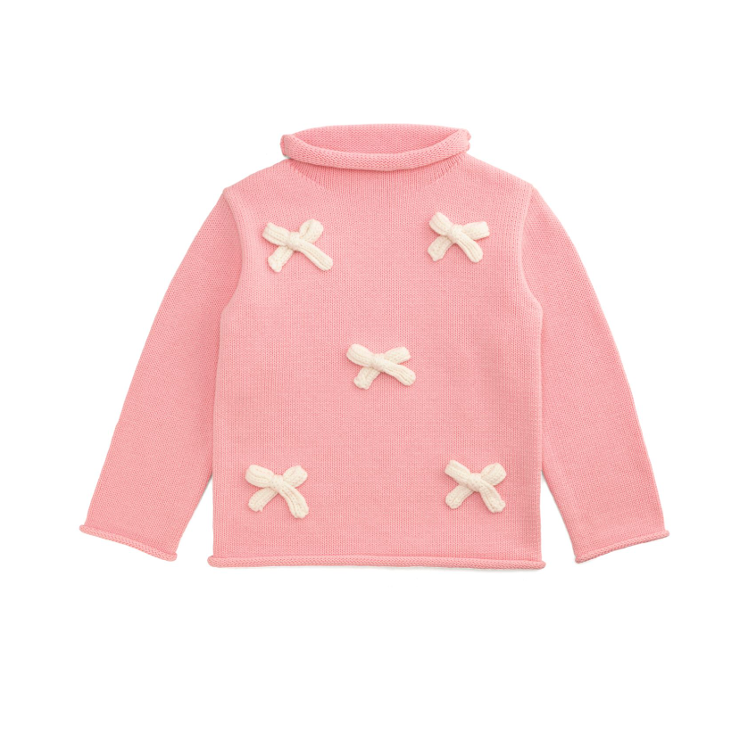 Pink Bow Rollneck Sweater