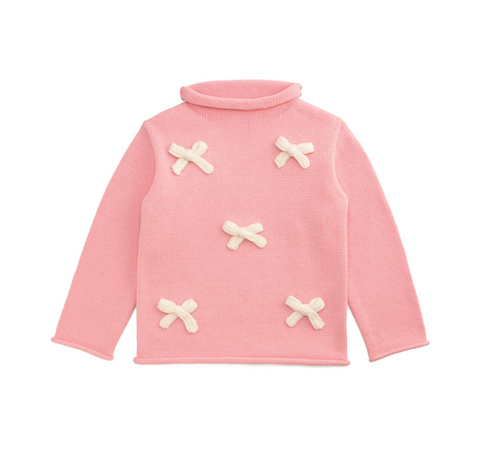 Pink Bow Rollneck Sweater
