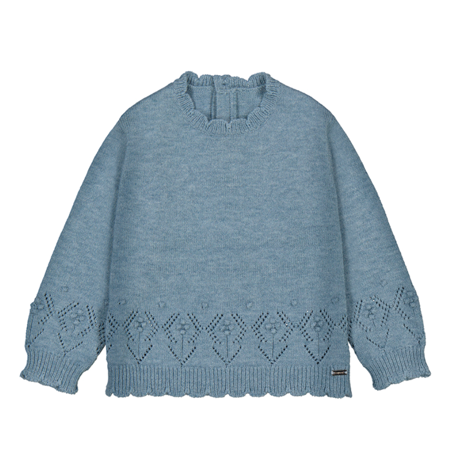 Scallop Teal Sweater