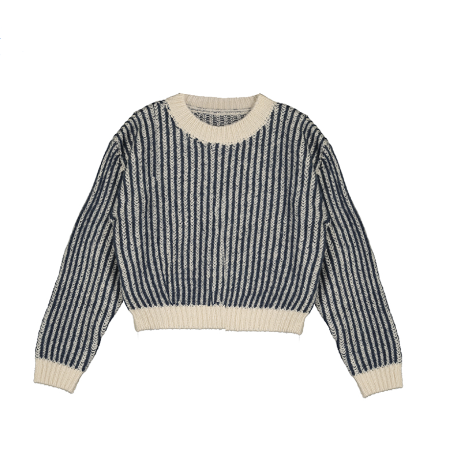 Cropped Striped Sweater
