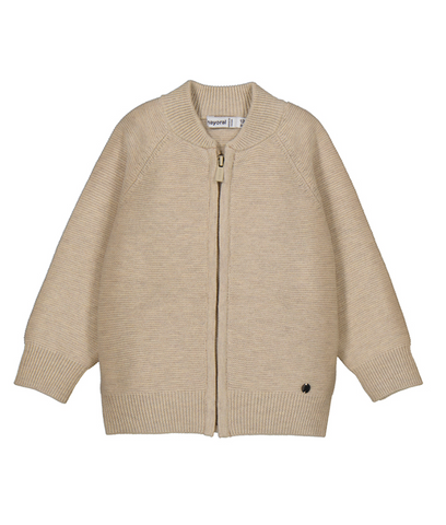 Taupe Zip Up Sweater