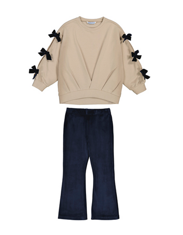 Navy Bow Legging Set