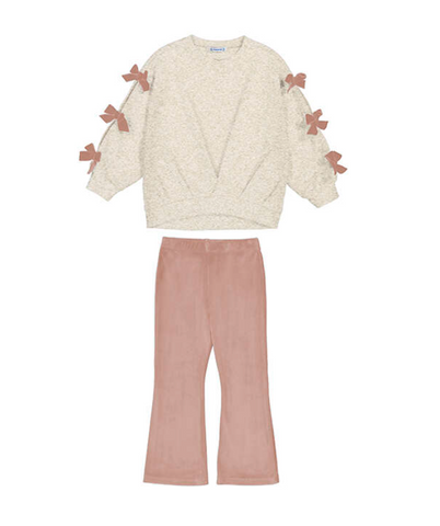 Mauve Bow Legging Set