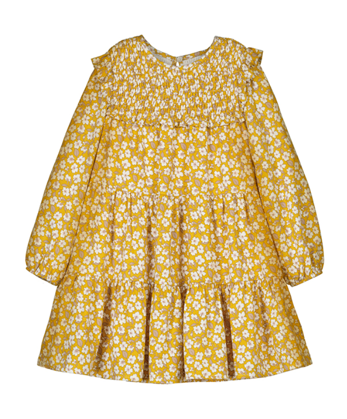 Mustard Floral Dress