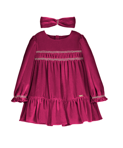 Velvet Dress with Headband