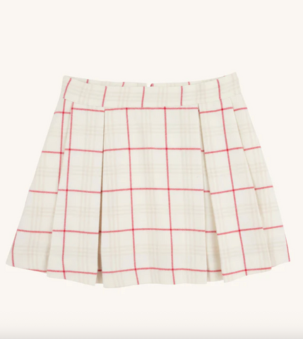 Parson Pleated Skirt-Plaid