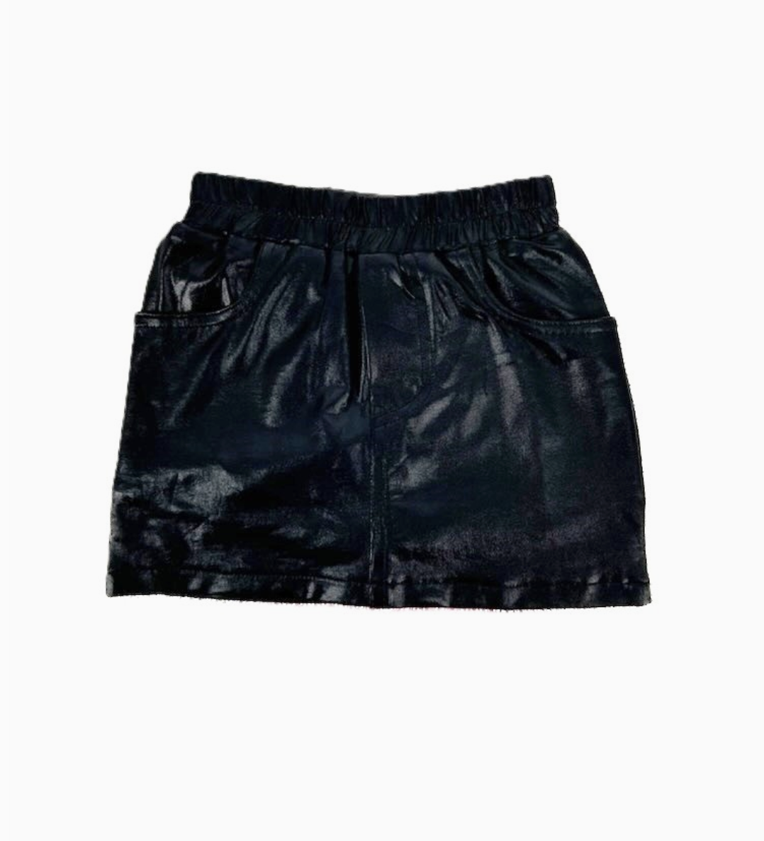 Black Metallic Skort