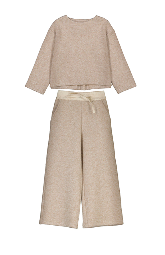 Knit Pant Set with Bow