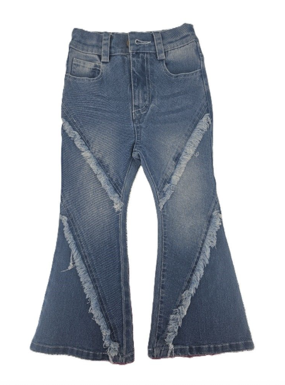 Diagonal Flare Jeans