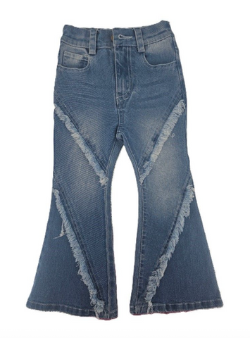 Diagonal Flare Jeans