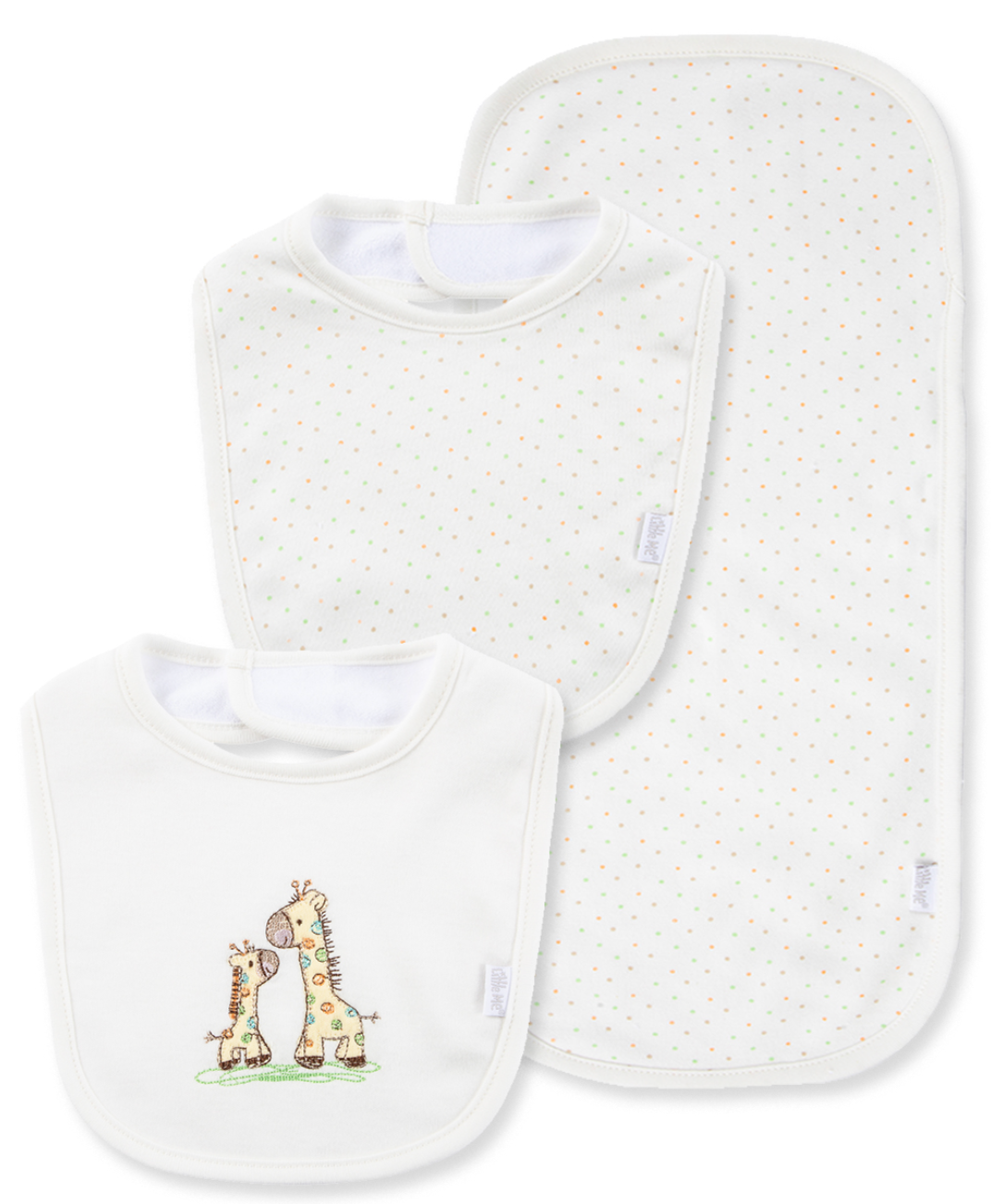 Giraffe Bib & Burp Cloth Set