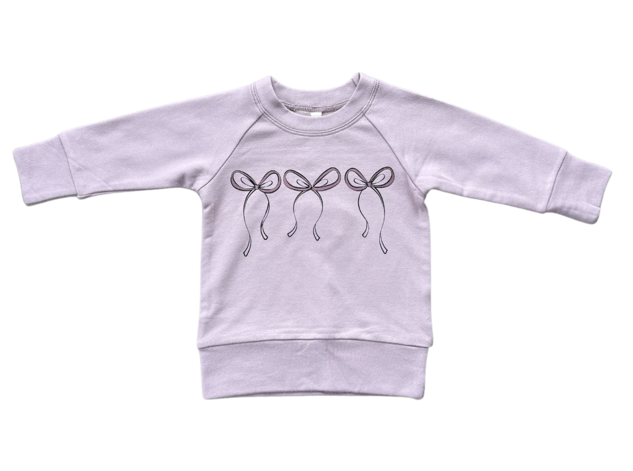 Hair Bow Raglan Sweatshirt