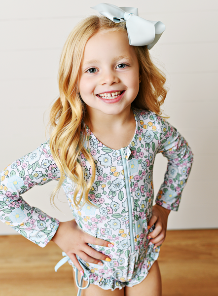 Aqua Floral Rashguard