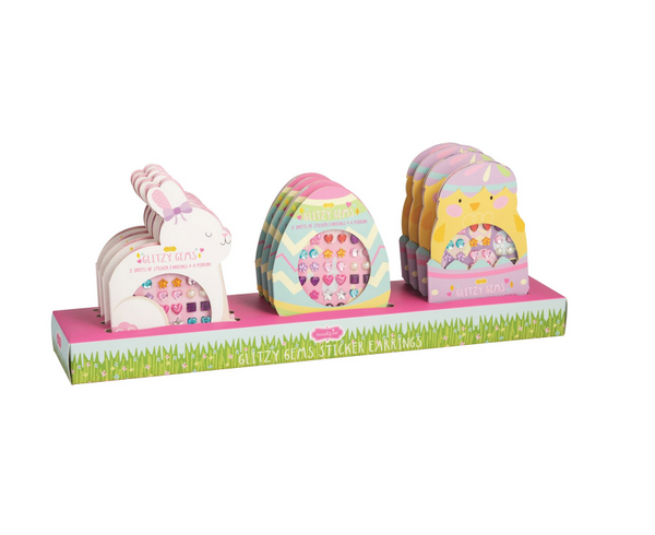 Easter Glitzy Stick-On Earrings