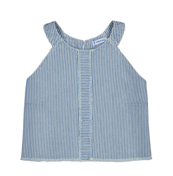 Denim Striped Top