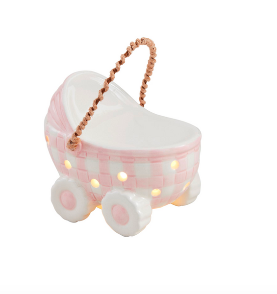 Pink Light Up Baby Carriage