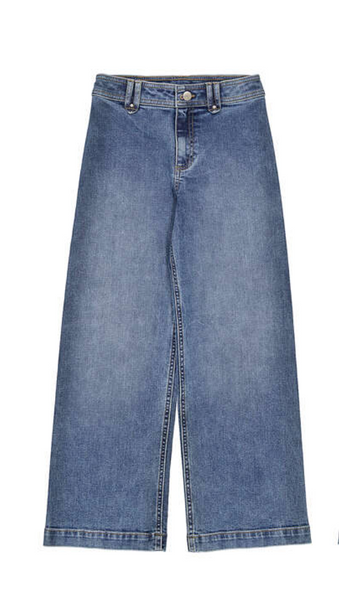 Light Denim Plain Front Jeans