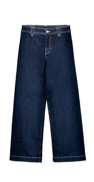 Dark Denim Plain Front Jeans
