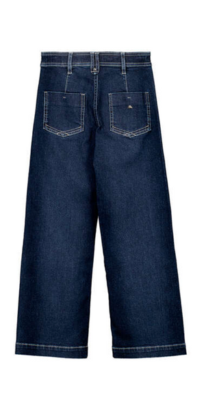Dark Denim Plain Front Jeans