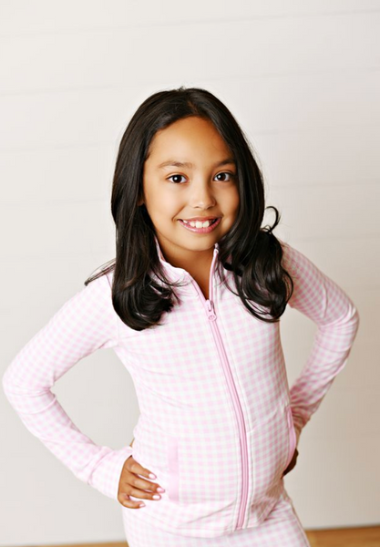 Pink Gingham Active Jacket