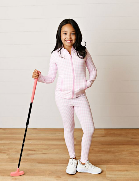 Pink Gingham Active Jacket