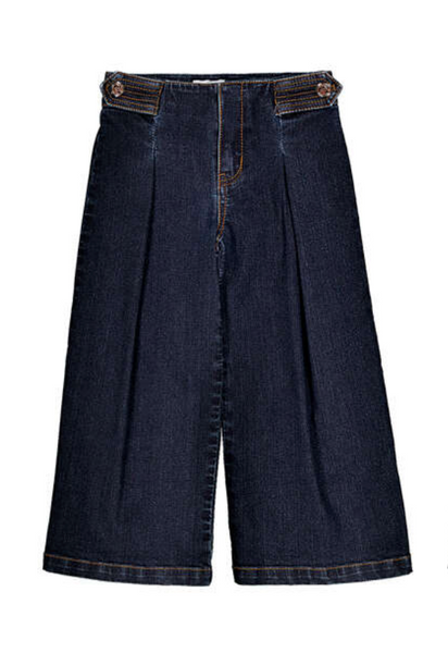 Wide Leg Pleated Jeans