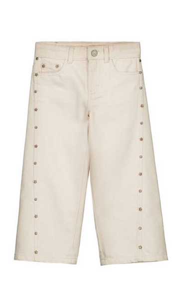 Beige Studded Jeans