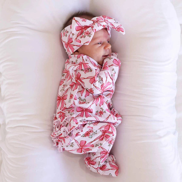 Bow Bestie Ruffle Zipper Footie