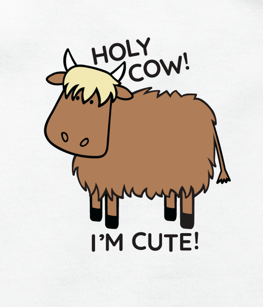 Highland Cow Diaper Shirt