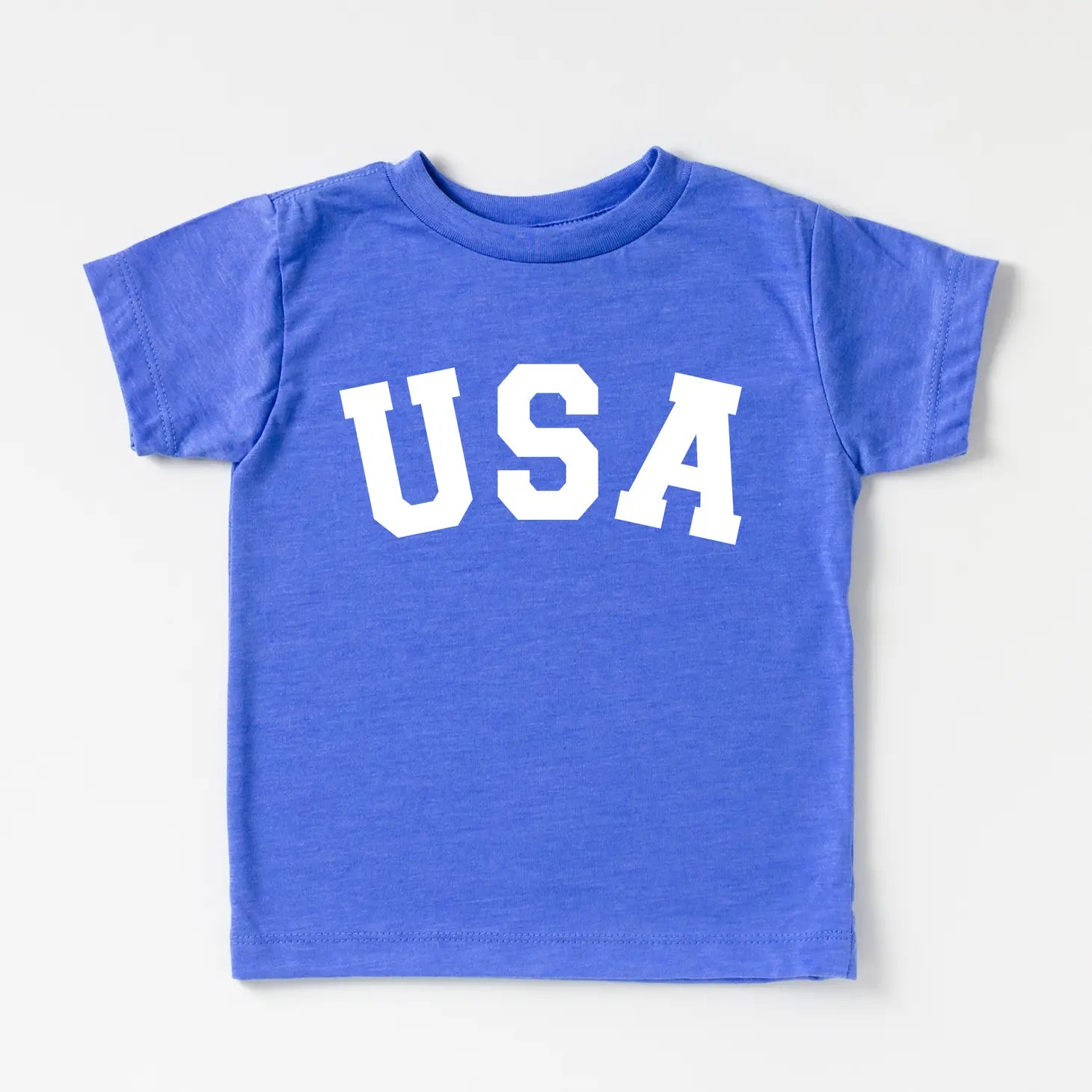 USA Block Tee in Blue