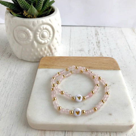 Mommy & Me Bracelets - Pink/Gold