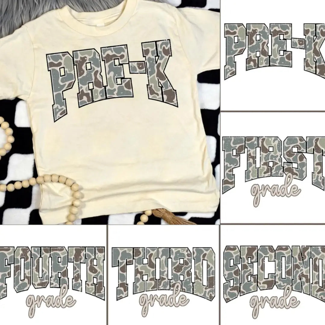 Camo Back to School Tee