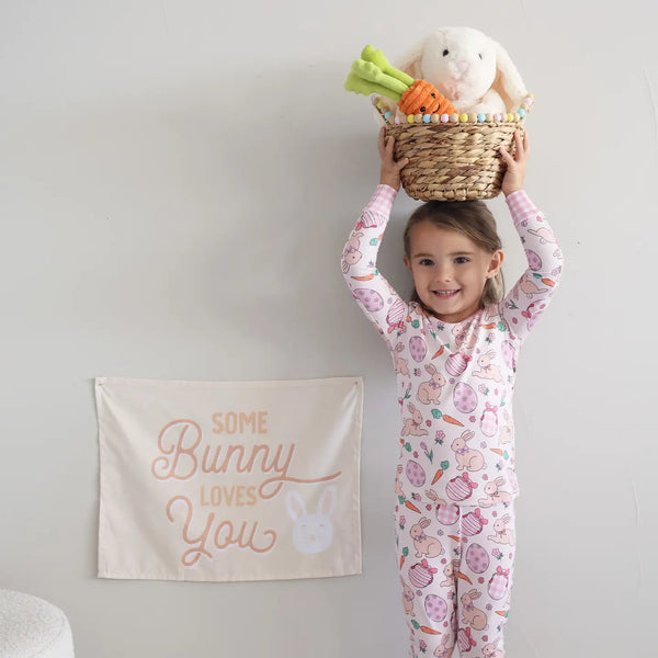 Hoppy Spring Two Piece PJ-Pink