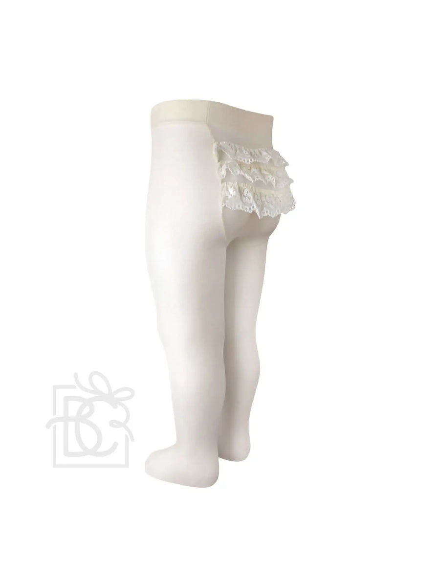 Ruffle Ivory Tights – Falcon Creek Boutique
