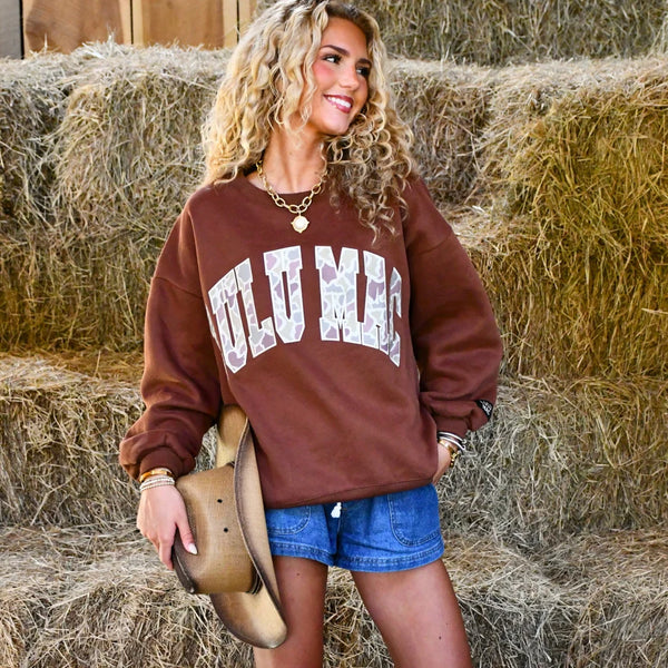 LULU Camo/Brown Sweatshirt
