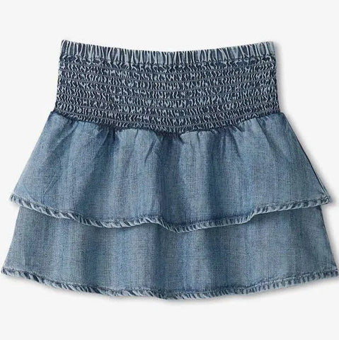 Jean Smocked Skirt