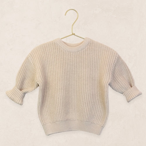 Knit Chunky Sweater - Tan