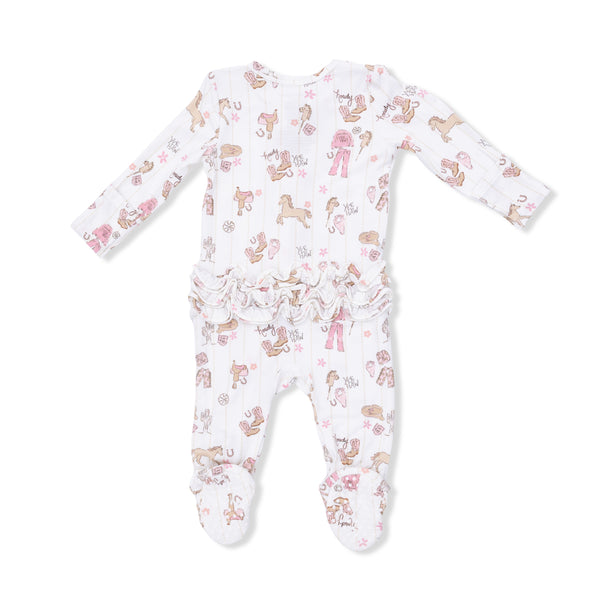 Cowgirl Nursery Ruffle Footie