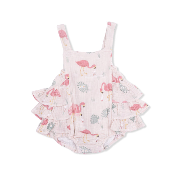Flamingo Ruffle Sunsuit