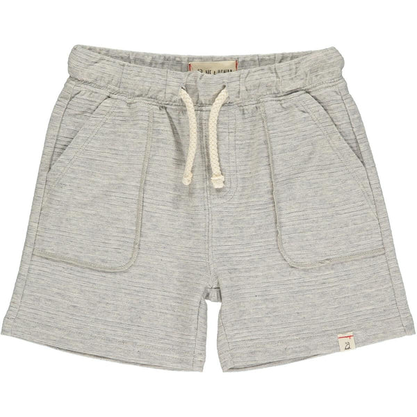Gray Ribbed Shorts