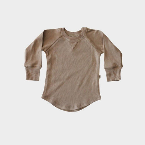 Rib Top in Taupe
