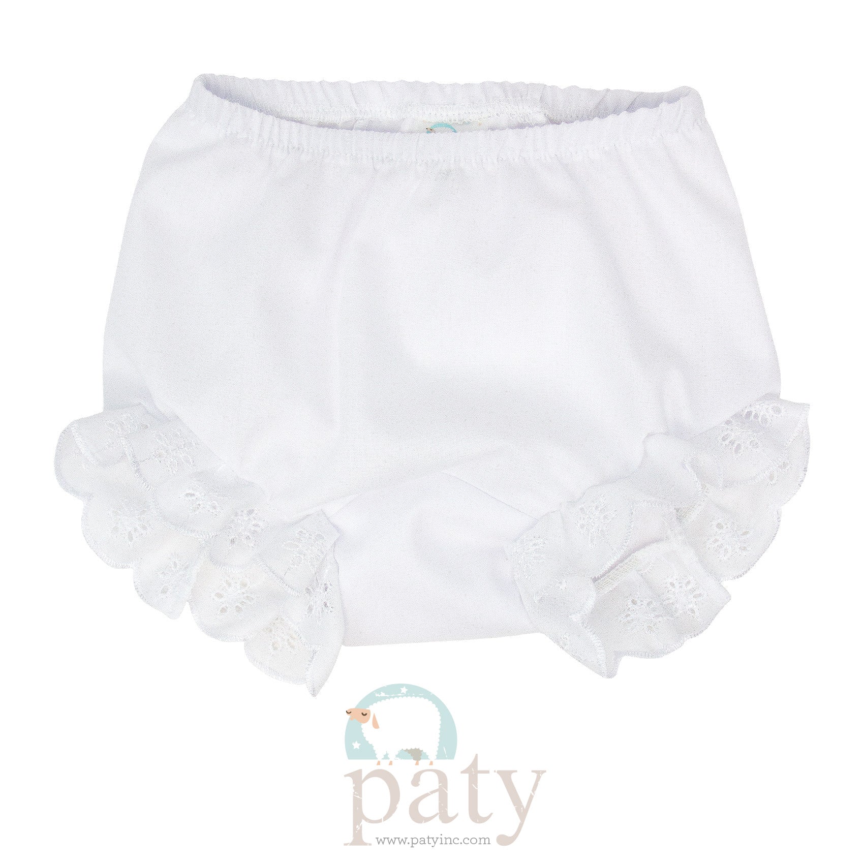 White Eyelet Diaper Cover