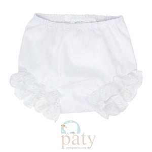 White Eyelet Diaper Cover