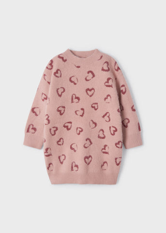 Fuzzy Heart Sweater Tunic