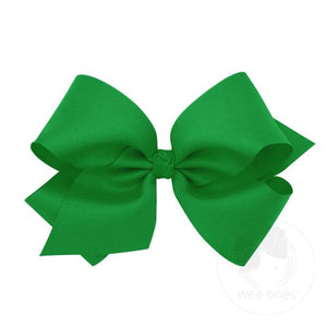Green Medium Grosgrain Bow with clip